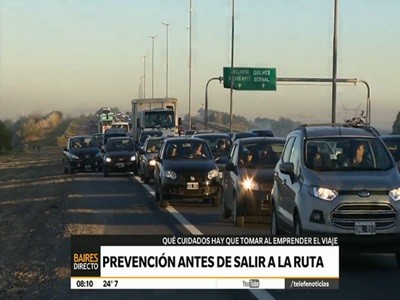 Prevención para salir a la ruta