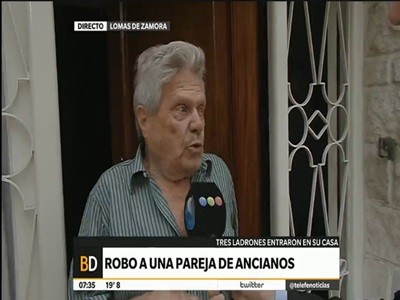 Robo a una pareja de ancianos en Lomas de Zamora