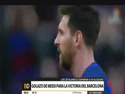 Otro gol de Messi para la victoria del Barcelona en la liga