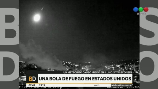 Una bola de fuego iluminó el cielo de Chicago