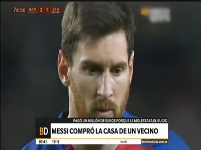 Messi compró la casa de un vecino porque hacía mucho ruido