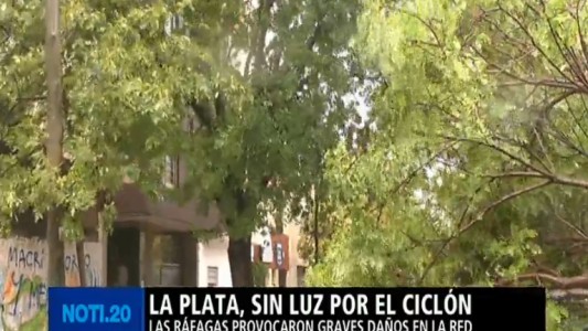 La Plata, sin luz por el ciclón