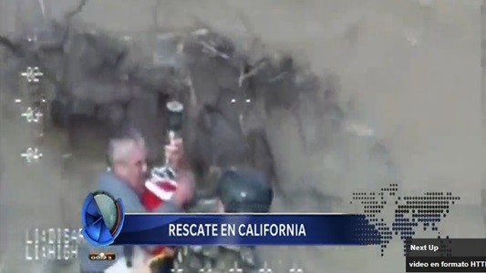 Cinematográfico rescate en California