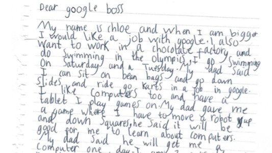 La emotiva respuesta del CEO de Google a una nena de 7 años que le pidió trabajo