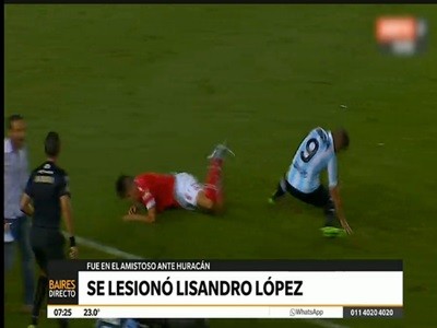 La lesión de Lisandro López lo tendría dos meses inactivo