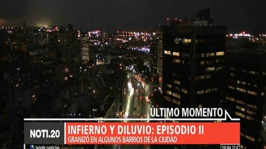 fuertes lluvias y granizo en algunas zonas de la Ciudad y el conurbano