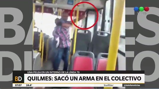 Pánico por un arma en el colectivo