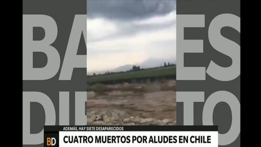 Cuatro muertos y siete desaparecidos por aludes en el centro del país