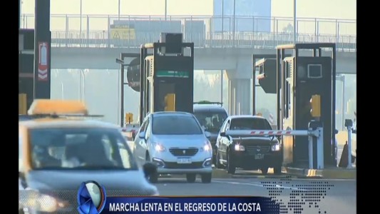 Marcha lenta en el regreso de la Costa