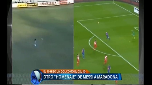Otro "homenaje" de Messi a Maradona