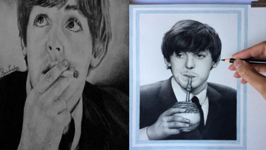 De Liverpool a Rosario: dibujó a Paul McCartney y el ex Beatle compartió su retrato