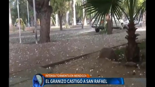 El granizo castigó a San Rafael
