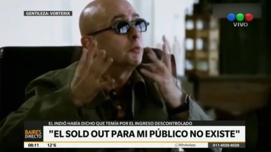 El Indio Solari en "Tsunami": "El sold out para mi público no existe"