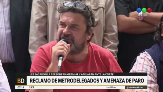 Metrodelegados amenazan con paro de subtes