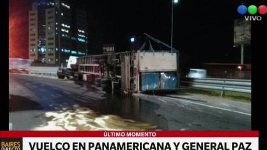 Vuelco en Panamericana y General Paz