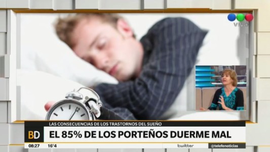 El 85 por ciento de los porteños duerme mal