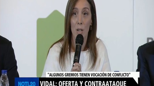 Para Vidal, entre los gremios "no hay vocación de diálogo, sino de conflicto"