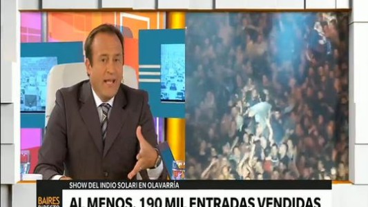 Al menos 190 mil personas pagaron la entrada para ver al "Indio" Solari en Olavarría
