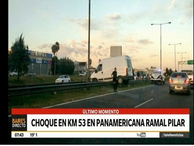 Choque en Panamericana provoca demoras en ambas manos