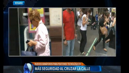 Así funciona el primer semáforo para peatones con celulares