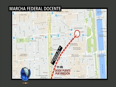 Marcha federal docente: cómo ingresarán las columnas a la Plaza de Mayo
