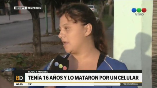 Madre del joven asesinado por un celular: "No fue un ajuste de cuentas"