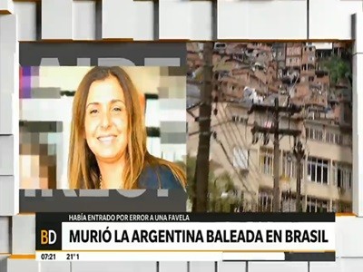 Murió la mujer argentina que fue baleada en una favela en Río de Janeiro