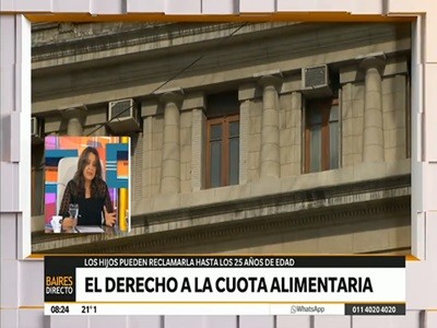 El derecho de un estudiante que reclama el pago de alimentos  a su padre
