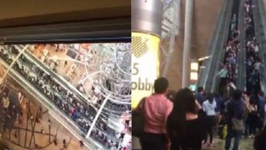 Video: escalera mecánica cambió de dirección y 18 personas terminaron heridas