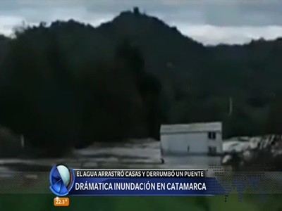 Inundaciones en Catamarca: dramáticas imágenes de la acción del agua