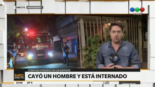 Cayó un hombre desde un tercer piso