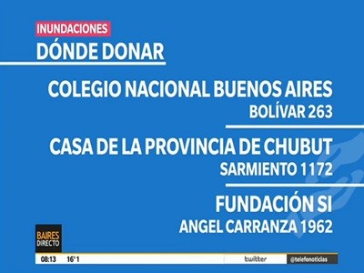 Dónde hacer llegar la ayuda a los daminificados por las inudaciones