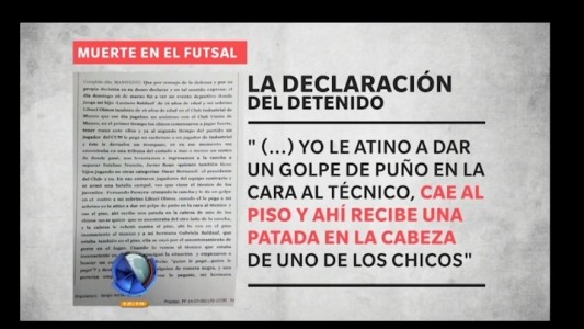 Muerte en el futsal: la declaración del detenido