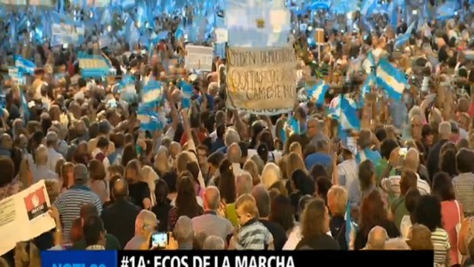 1A: ecos de la marcha en apoyo al gobierno de Mauricio Macri