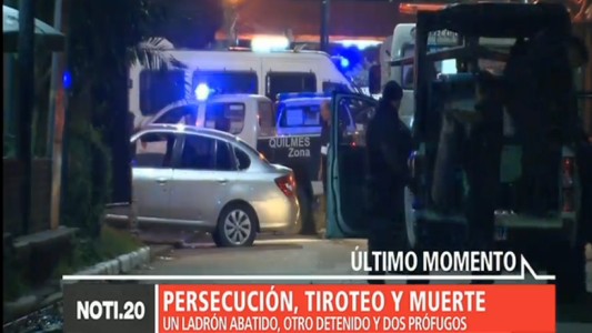 Persecución, tiroteo y muerte en Quilmes