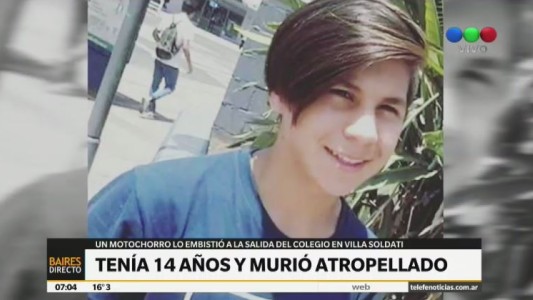 Murió atropellado un chico de 14 años a la salida de la escuela