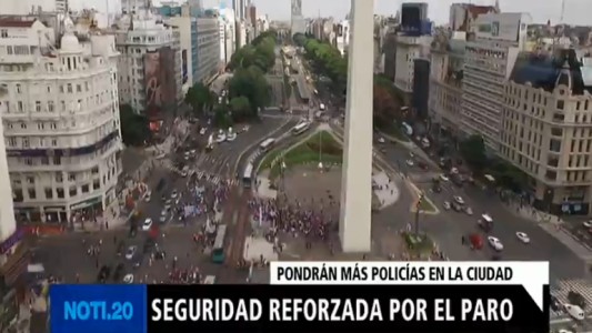 Seguridad reforzada por el paro