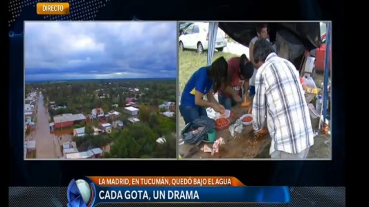 Lento descenso del agua en La Madrid
