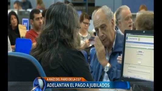 A raíz del paro de la CGT, adelantan el pago a jubilados