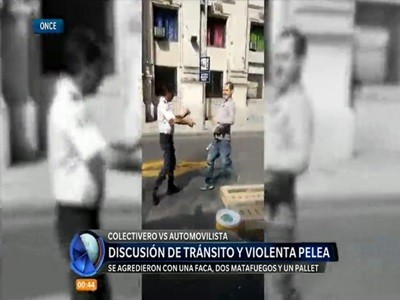 Violenta pelea por un incidente de tránsito