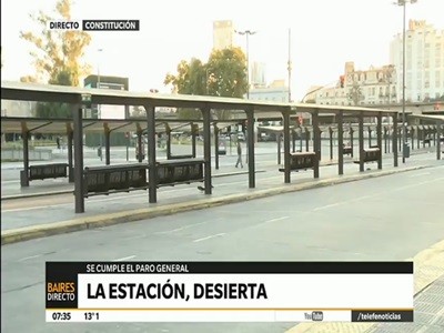 La estación Constitución, desierta
