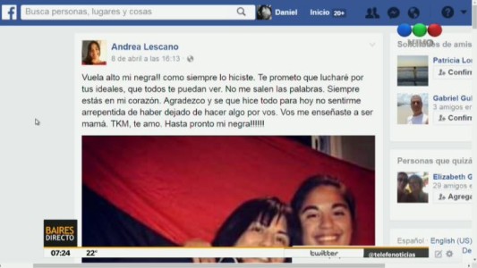 El emotivo mensaje de despedida de la mamá de Micaela García
