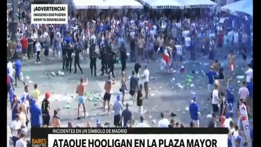 Ataque Holligan en la Plaza Mayor