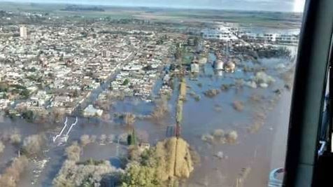 Una inundación sin precedentes en la localidad bonaerense de Salto