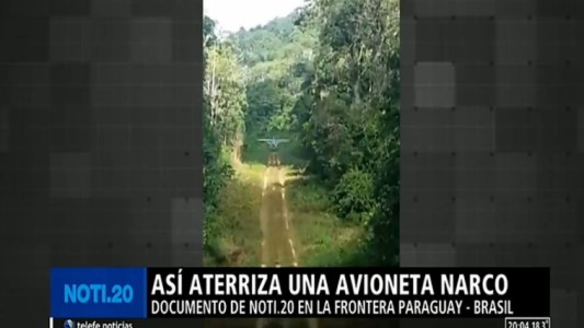 Así aterriza una avioneta narco