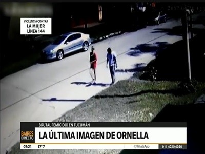 La última imagen de Ornella antes de su brutal asesinato en Tucumán