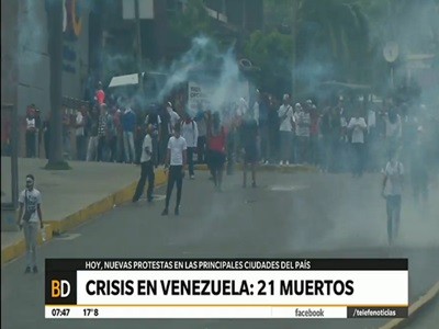 Crisis de Venezuela: ya son 21 los muertos