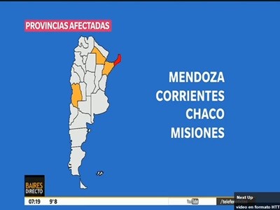 Panorama de las inundaciones en varias provincias argentinas