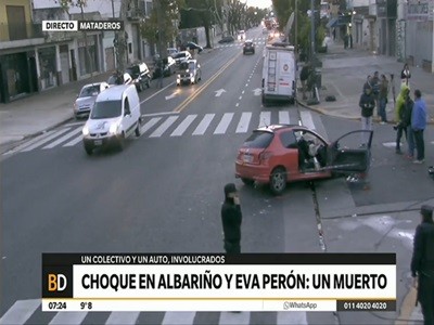 Choque fatal con un muerto y un herido grave en Mataderos