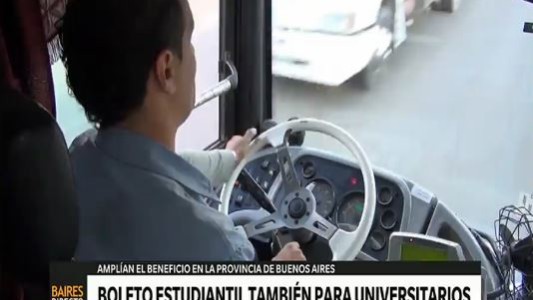 La Provincia de Buenos Aires amplía el boleto estudiantil gratuito a universitarios